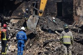 Ліквідація наслідків ворожої атаки в Шевченківському районі Києва