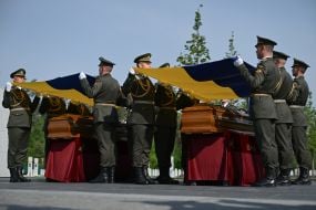 Церемония торжественного перезахоронения главы ОУН Андрея Мельника и его супруги Софии Федак