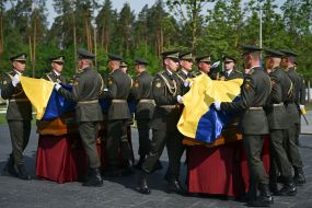 Ceremony of solemn reburial of OUN leader Andriy Melnyk and his wife Sofia Fedak