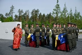 Ceremony of solemn reburial of OUN leader Andriy Melnyk and his wife Sofia Fedak
