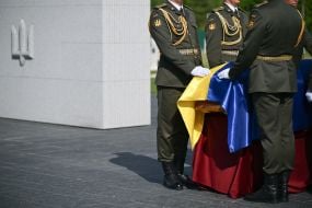 Ceremony of solemn reburial of OUN leader Andriy Melnyk and his wife Sofia Fedak