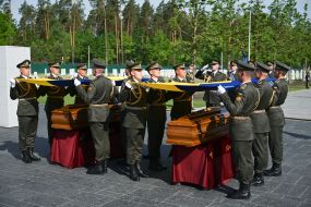 Ceremony of solemn reburial of OUN leader Andriy Melnyk and his wife Sofia Fedak