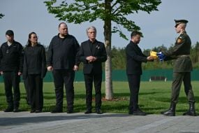 Kyrylo Budanov, Yulia Svyrydenko, Ruslan Stefanchuk, Viktor Yushchenko and Volodymyr Zelenskyy