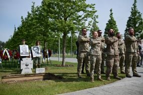 Ceremony of solemn reburial of OUN leader Andriy Melnyk and his wife Sofia Fedak