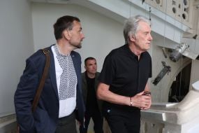 Volodymyr Viatrovych and Viktor Yushchenko