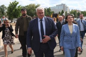 Andriy Sybiga and  Svitlana Tsikhanouskaya