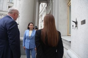 Andriy Sybiga and  Svitlana Tsikhanouskaya