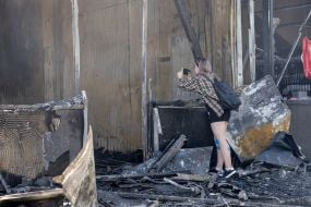 Последствия атаки ударными беспилотниками по гражданской инфраструктуре Одессы