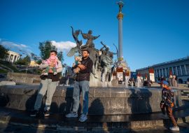 Памятник основателям Киева на Майдане Незалежности