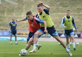 Open training session for the Ukrainian national football team