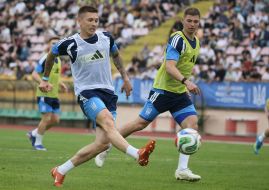 Open training session for the Ukrainian national football team