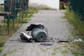 Wreckage of an enemy drone