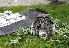 Wreckage of an enemy drone