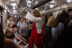 People in a subway car