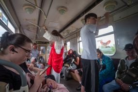 People in a subway car