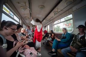 People in a subway car