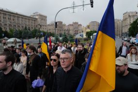 Farewell to fallen soldier and musician Yaroslav Varnak in Kyiv