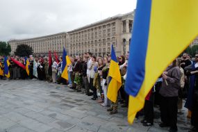 Farewell to fallen soldier and musician Yaroslav Varnak in Kyiv
