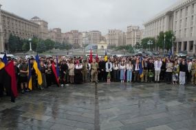 Farewell to fallen soldier and musician Yaroslav Varnak in Kyiv