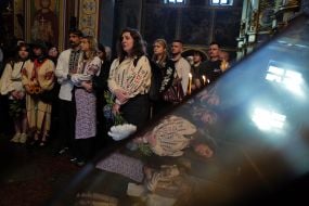 Farewell to fallen soldier and musician Yaroslav Varnak in Kyiv
