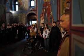 Farewell to fallen soldier and musician Yaroslav Varnak in Kyiv