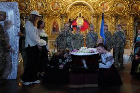 Farewell to fallen soldier and musician Yaroslav Varnak in Kyiv