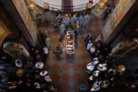 Farewell to fallen soldier and musician Yaroslav Varnak in Kyiv