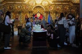 Farewell to fallen soldier and musician Yaroslav Varnak in Kyiv