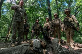 Тренировка военнослужащих 33 ОМБр в период адаптации в бригаде после БЗВП