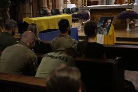 Farewell ceremony for Colombian volunteer Gian Sebastian Restrepo Mazo (callsign "Onyx")