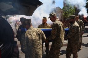 Церемонія прощання з колумбійським добровольцем Джаном Себастьяном Рестрепо Мазо (позивний «Онікс»)