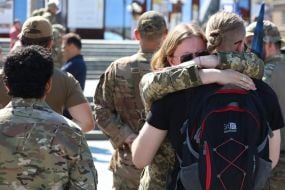 Farewell ceremony for Colombian volunteer Gian Sebastian Restrepo Mazo (callsign "Onyx")