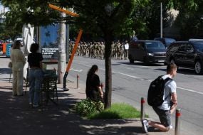 Прощание с колумбийским добровольцем Джаном Себастьяном Рестрепо Мазо (позывной Оникс)