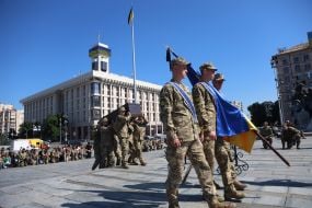 Церемония прощания с колумбийским добровольцем Джаном Себастьяном Рестрепо Мазо (позывной Оникс)