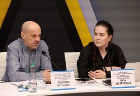 Maksym Butchenko and Vira Yastrebova