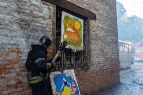 Последствия удара по Художественному музею в Харькове
