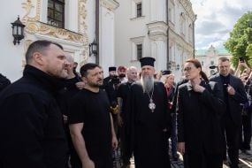 Ihor Klymenko, Volodymyr Zelenskyy, Metropolitan Epiphany and Yulia Svyrydenko