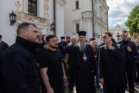 Ihor Klymenko, Volodymyr Zelenskyy, Metropolitan Epiphany and Yulia Svyrydenko