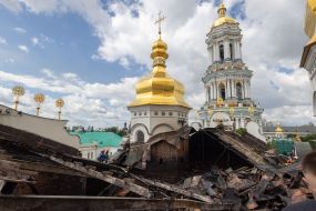 The Assumption Cathedral of the Kyiv Pechersk Lavra was damaged by a Russian drone attack