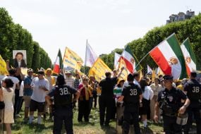 A protest action by the Iranian opposition in exile took place in Paris (France)