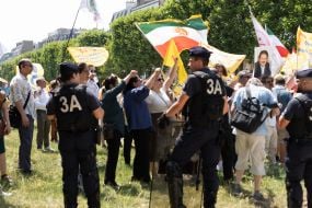A protest action by the Iranian opposition in exile took place in Paris (France)