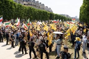 A protest action by the Iranian opposition in exile took place in Paris (France)