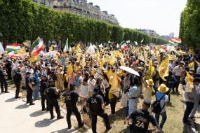 A protest action by the Iranian opposition in exile took place in Paris (France)