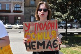 A memorial event for prisoners of war, "Don't Be Silent! Captivity Kills," in Lviv.