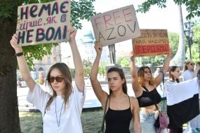 A memorial event for prisoners of war, "Don't Be Silent! Captivity Kills," in Lviv.