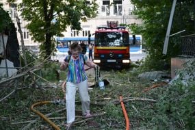 Последствия массированного обстрела Киева