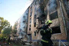 Последствия массированного обстрела Киева