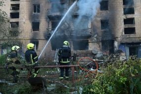 Последствия массированного обстрела Киева