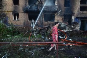 Последствия массированного обстрела Киева