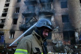 Последствия массированного обстрела Киева